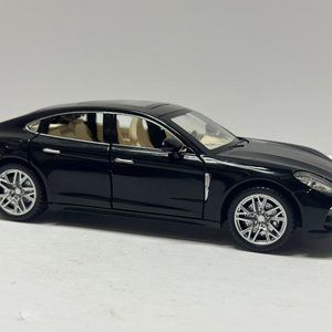 Black Toy Porsche with Beige Interior - Realistic Kids Vehicle